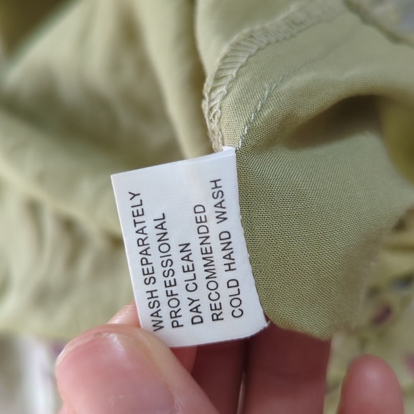 Jaase Floral Off Shoulder Bell Sleeve A Line Dress Green S bohemian boho chic - Picture 9 of 9